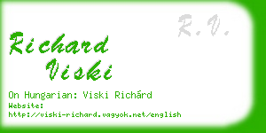 richard viski business card