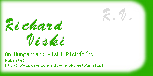 richard viski business card